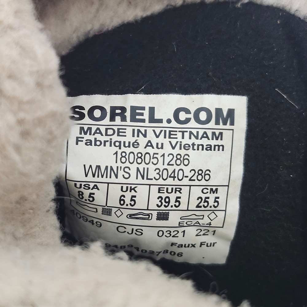 Sorel Explorer Carnival Waterproof Winter Boots Sherpa Tan Womens Size 8.5 - Picture 7 of 10